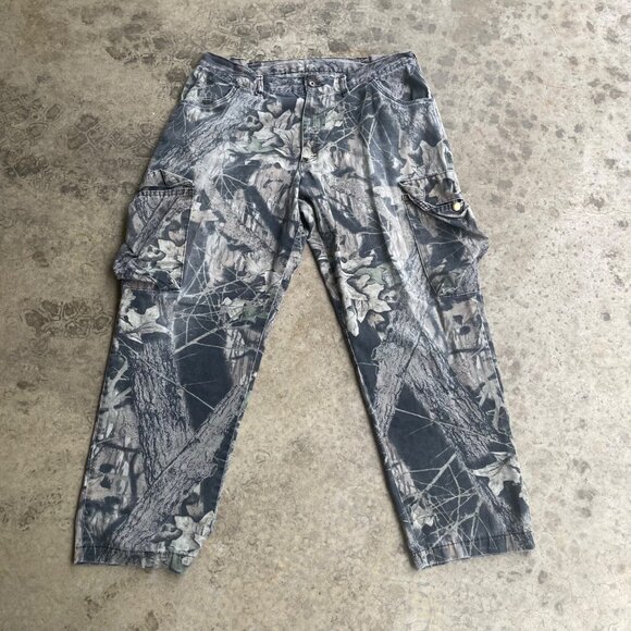Vintage 90s Mossy Oak Break Up 38x31 Baggy Carpenter Streetwear Distressed Pants - Picture 6 of 6